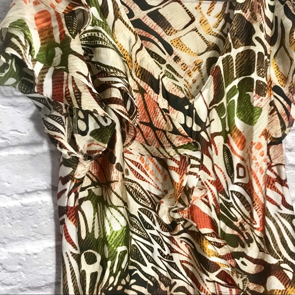 Satin Feel Ruffle Top - Picture 2 of 3